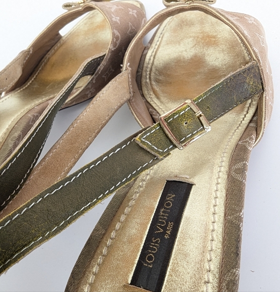 LOUIS VUITTON MONOGRAM WOMEN'S HEELS SANDALS - Picture 11 of 14